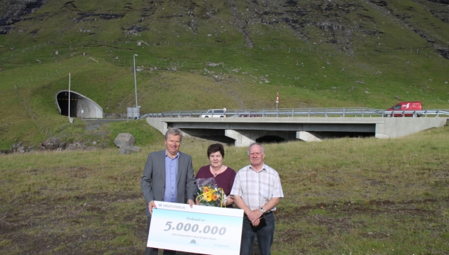 vágatunnil, 5 mill. akfør