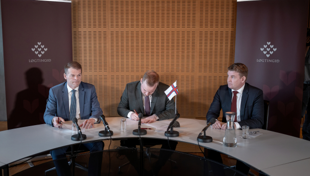 Løgtingsvalið 2026, samgonga 2026, Beinir Johannesen, Bárður á Steig Nielsen, Aksel V. Johannesen, mynd: Bjarni