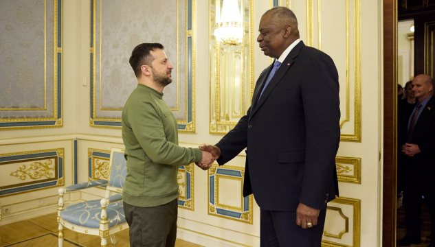 Volodymyr Zelenskyj og Lloyd Austin 