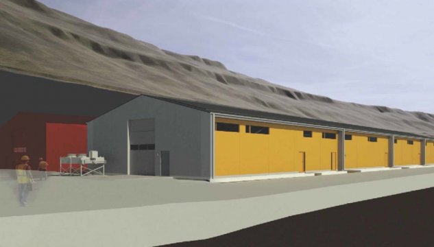 SEV á Sundi, battaríhøll hjá SEV á Sundi, battaríhøll á Sundi