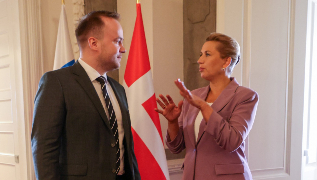 Beinir Johannesen og Mette Frederiksen