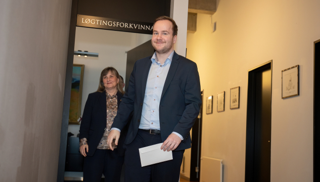 løgtingsvalið 2026, val, Beinir Johannesen, Bjørt Samuelsen, mynd: Bjarni