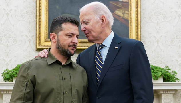 Volodymyr Zelensky og Joe Biden