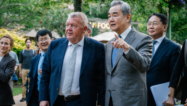 Lars Løkke Rasmussen og Wang Yi