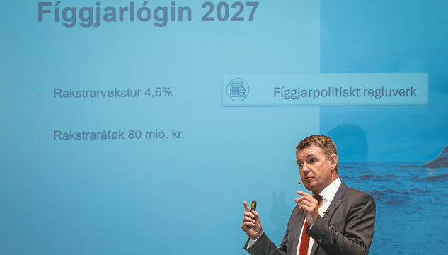 Fíggjarlógin 2027, Aksel V. Johannesen, mynd: Bjarni Árting Rubeksen