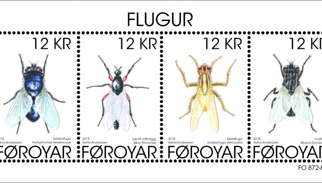 føroysk frímerki flugur