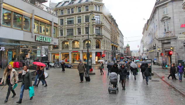 Fólkatal í Noregi, Karl Johans gate