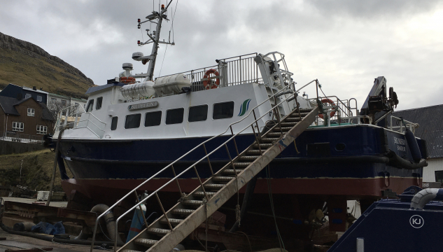 Sildberin, strandfaraskip, Sildberin á sleipistøð í Klaksvík