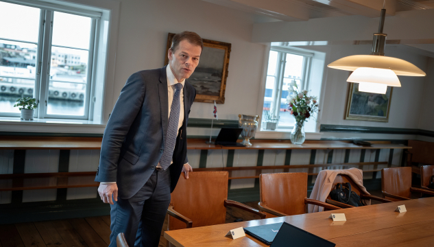 Fyrsti landsstýrisfundur 2026, Bárður á Steig Nielsen, myndir: Bjarni Árting Rubeksen