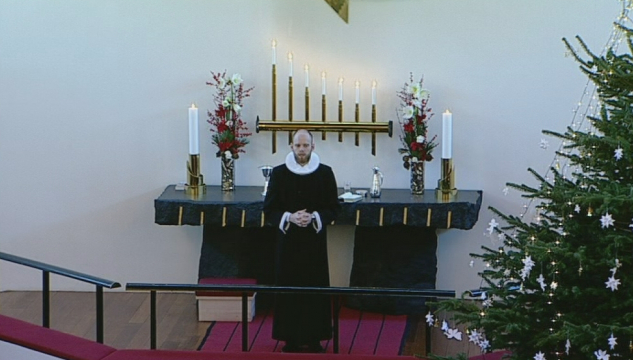 guðstænasta í Fríðrikskirkjuni, Ovi Brim, føroyska fólkakirkjan, jól 2015