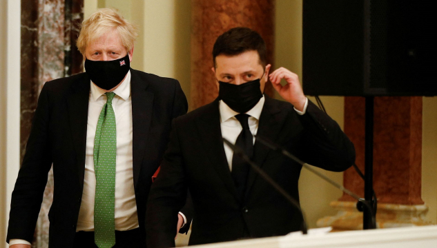 Boris Johnson og Volodemy Zelensky  - Ritzau Scanpix