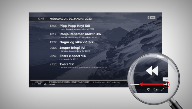 KvF spolin, spola aftur, KvF.fo