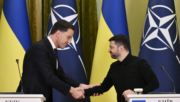 Mark Rutte og Zelenskyj í Kyiv