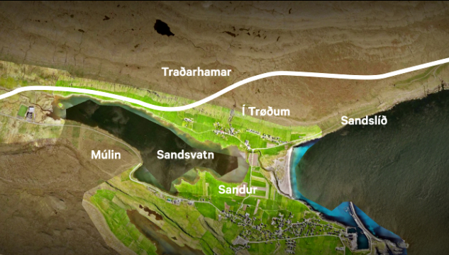 Suðuroyartunnilin, linjuføring, Suðuroyartunnilin og linjuføring, Suðuroyartunnilin og tunnilsleið