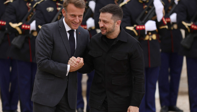 Macron og Zelenskyj