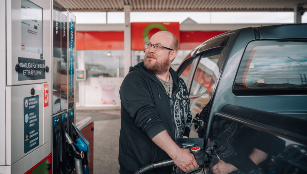 bensin, bensin prísir, bensinstøð, mynd: Bjarni Árting Rubeksen