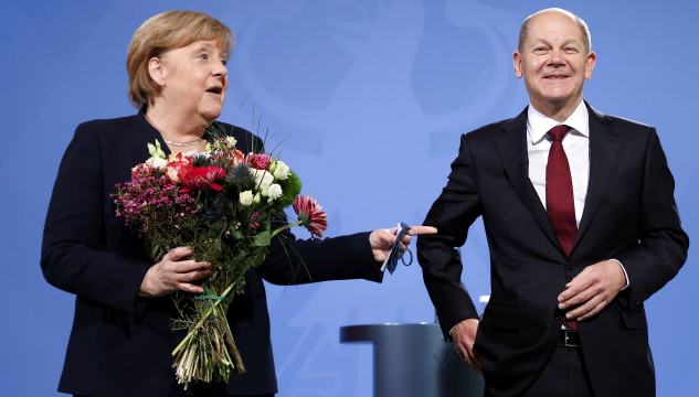 Angela Merkel og Olof Scholz