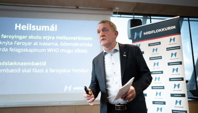 Løgtingsvalið 2026, Miðflokkurin tíðindafund, Jenis av Rana, mynd: Bjarni