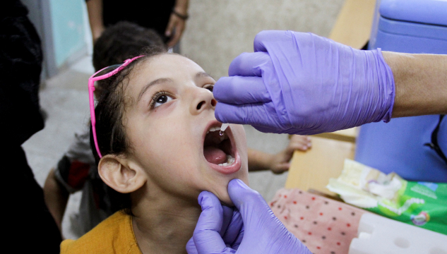 Polio, koppseting fyri polio í Gaza