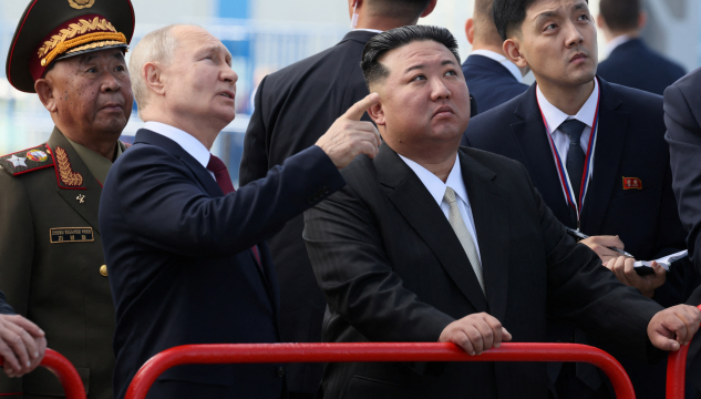 Vladimir Putin og Kim Jong-un