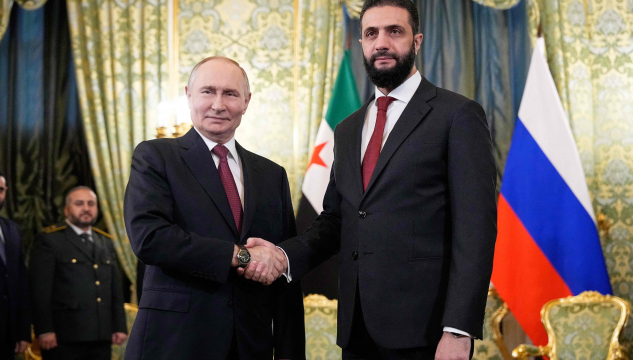 Vladimir Putin og Ahmed al-Sharaa