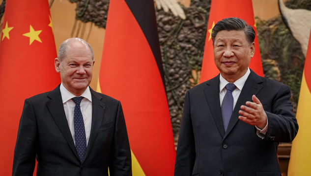 Olaf Scholz og Xi Jinping