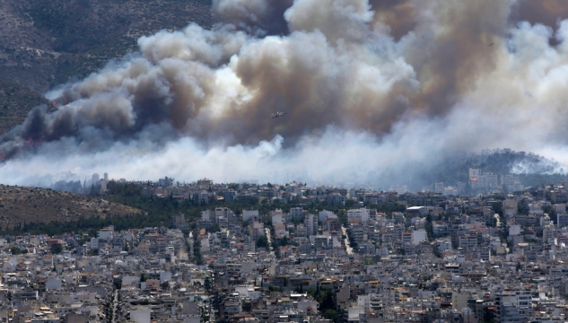 skógareldur athen grikkaland