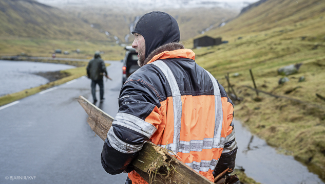 stormskaði, fjós Kaldbaksbotnur, Jákup Petersen, bóndi