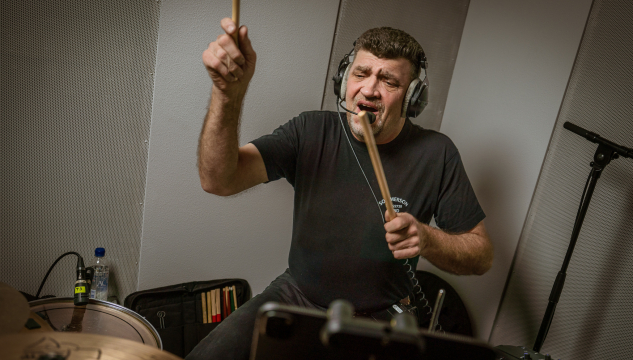 Beinleiðis úr studio 5, Sommerson Band, mynd: BR