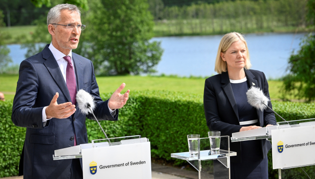 Jens Stoltenberg og Magdalena Andersson  - Mynd: Ritzau Scanpix