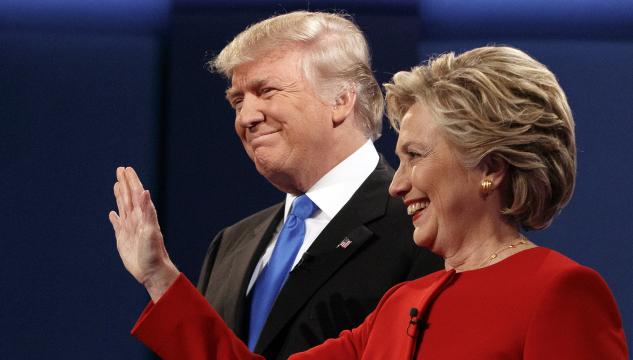 Donald Trump, Hillary Clinton, sjónvarpskjak, forsetaval (27092016)