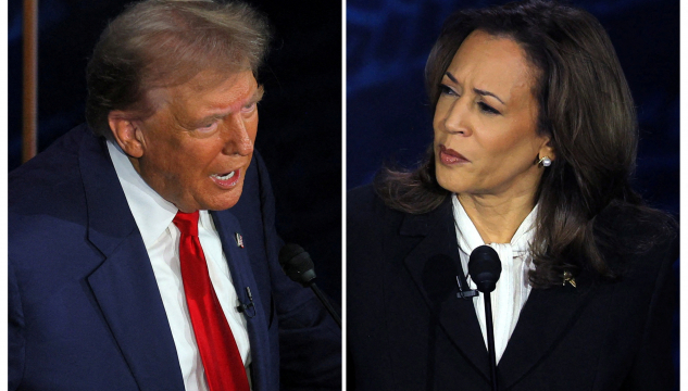 Donald Trump og Kamala Harris