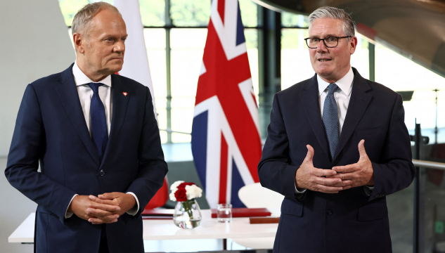 Donald Tusk og Keir Starmer