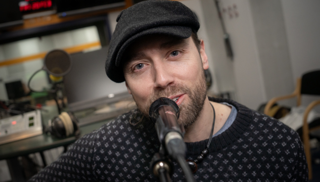 Beinleiðis úr studio 5, Uni Debess, mynd: Bjarni