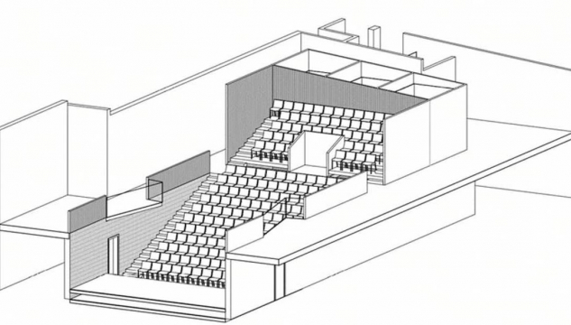 Vági skúli, auditorium í svimjihyli í Vági