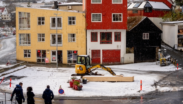 Vágsbotnur, Nólsoyar Páll, Skoytibreyt, Tórshavnar Kommuna, Tórshavn, miðbýurin, kavi, vetur,