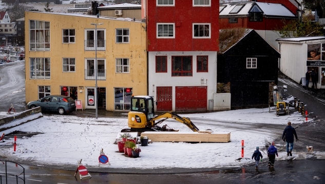 Vágsbotnur, Nólsoyar Páll, Skoytibreyt, Tórshavnar Kommuna, Tórshavn, miðbýurin, kavi, vetur,
