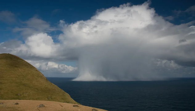 Veðrið, ælaveður, norðan fyri Kallin
