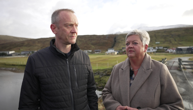 Bjarni Prior og Eyðdis Ellingsgaard, borgarstjórar í Vágum