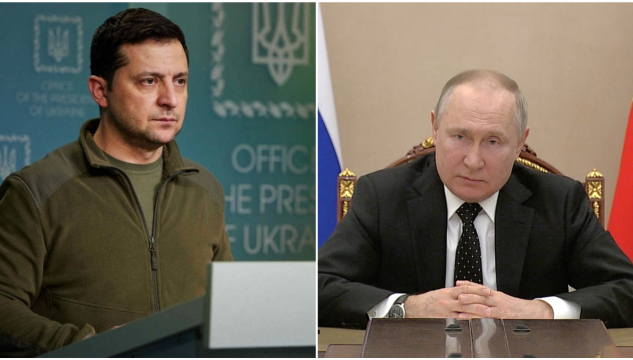 Volodimir Zelenskyj og Vladimir Putin