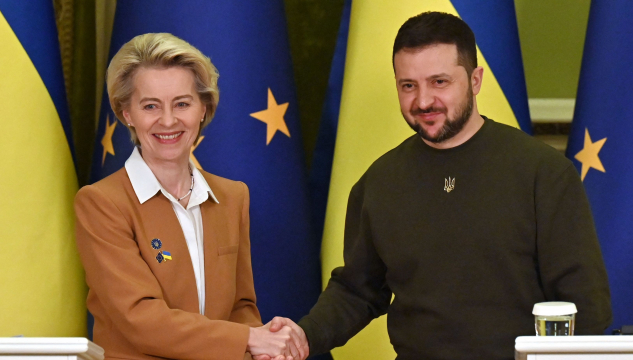 Ursula von der Leyen og Zelenskyj